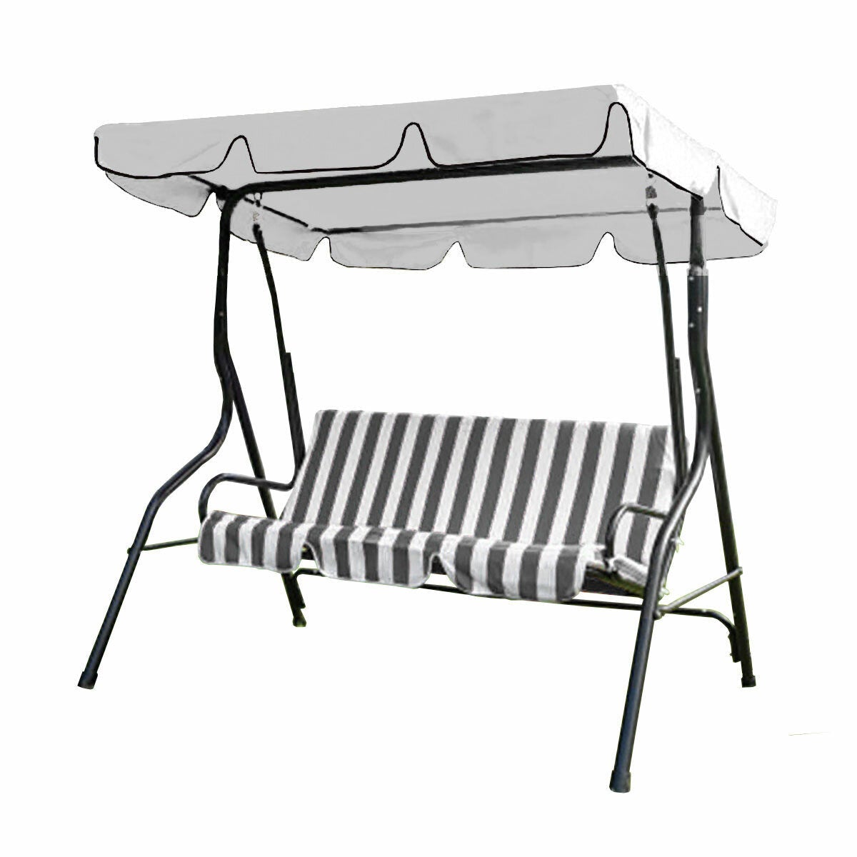 3 Seater Hammock Swing Canopy Sunshade Waterproof Garden Chair Top Cover Patio