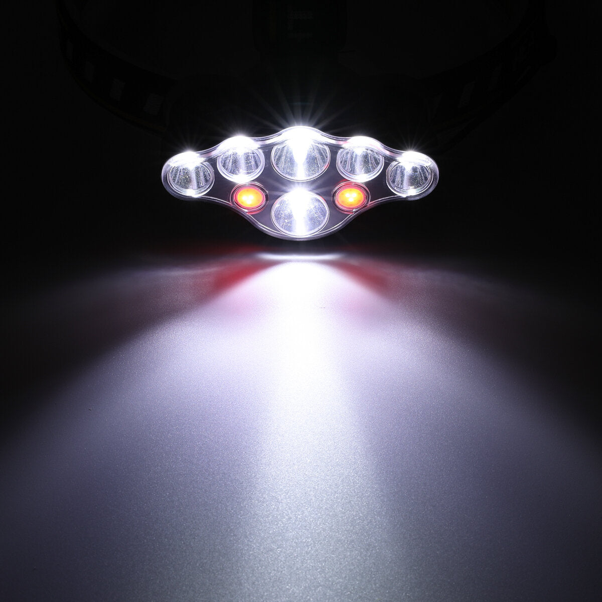 3300LM 8Modes 8LED Rechargeable Headlamp Flashlight Waterproof LED Head Torch with Red Light for Camping Fishing Car Repair