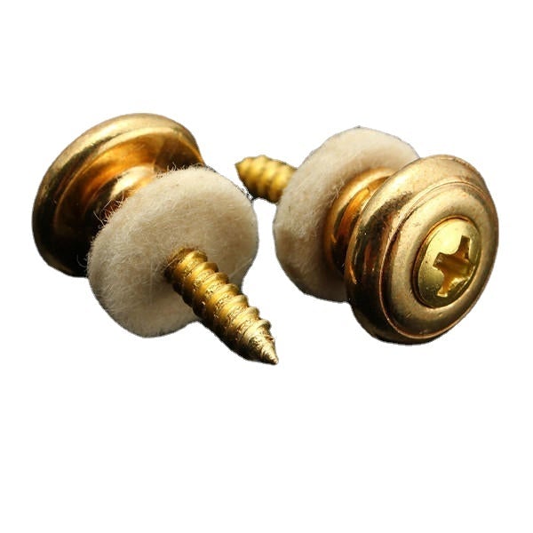 2pc Mushrooms Shape Round Head Guitar Bass Strap Buttons Locks Parts Pin