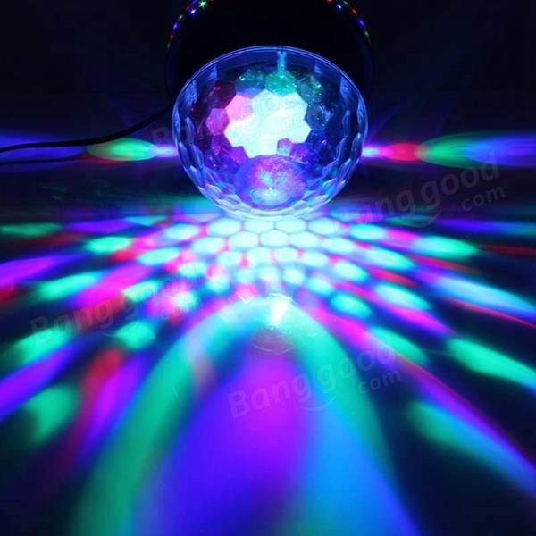 15W LED RGB Crystal Magic Ball Sunflower Stage Light Sound Actived for Chritmas Party KTV Disco
