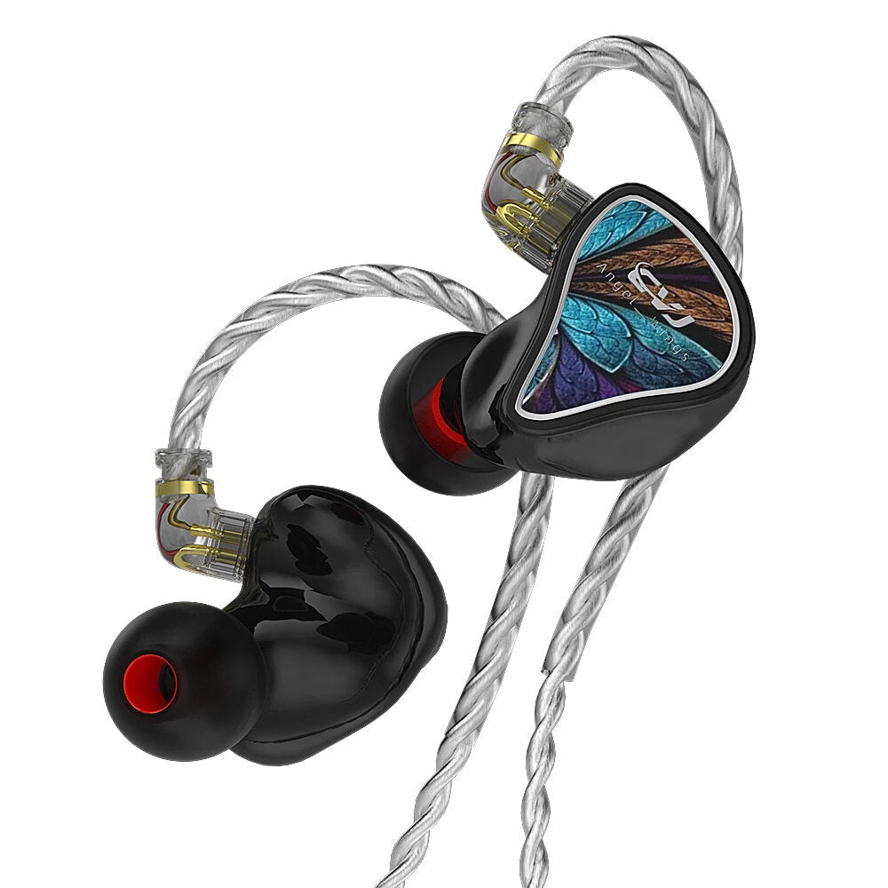 Angel Wing 3.5mm Wired Earphones Electrostatic Dynamic Balanced Hi-Fi Monitor Sport Music Earphone Headphones