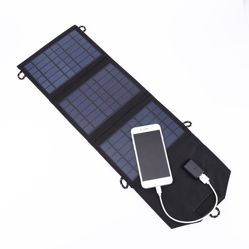 30W 5V USB Solar Panel Pack Portable Waterproof Outdoor Camping Emergency Foldable Power Battery Cells Charger for Mobile Phone
