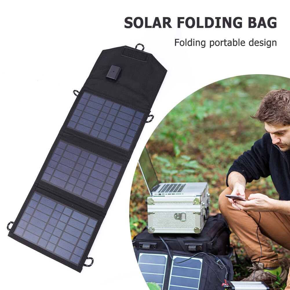 30W 5V USB Solar Panel Pack Portable Waterproof Outdoor Camping Emergency Foldable Power Battery Cells Charger for Mobile Phone