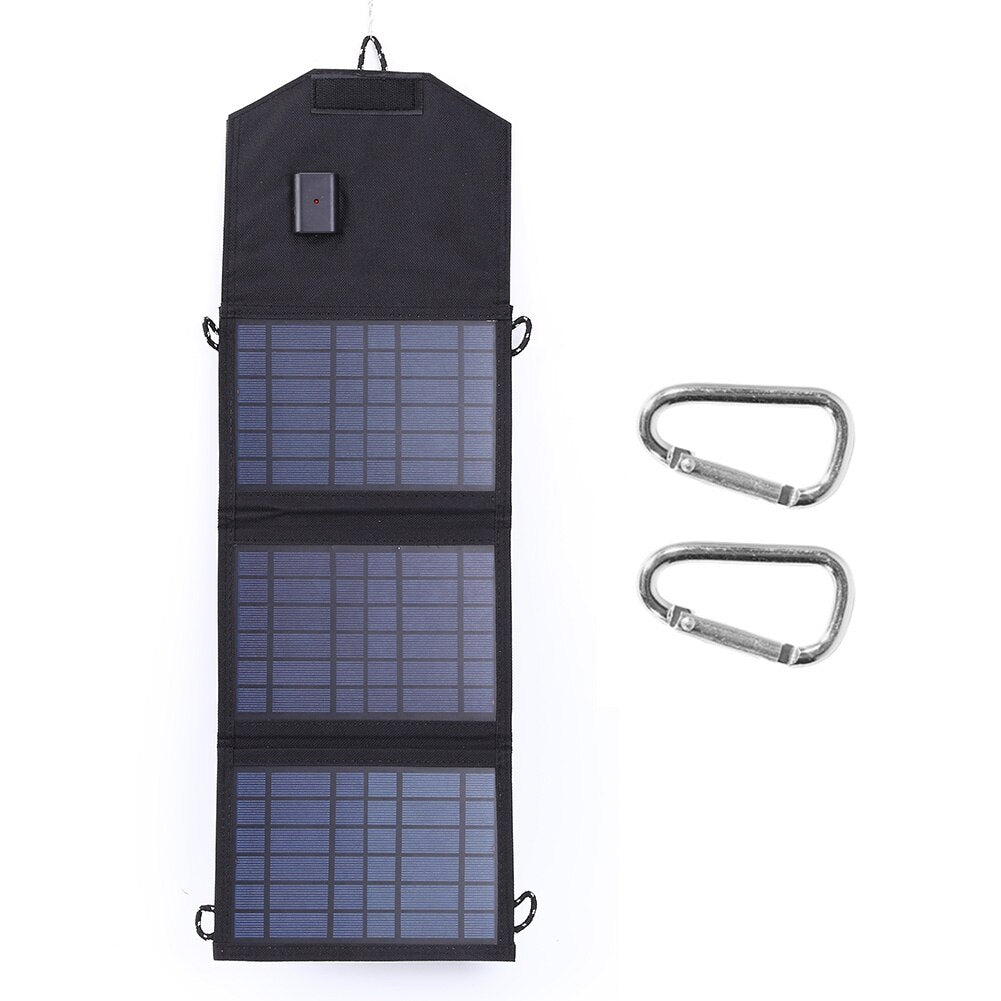 30W 5V USB Solar Panel Pack Portable Waterproof Outdoor Camping Emergency Foldable Power Battery Cells Charger for Mobile Phone
