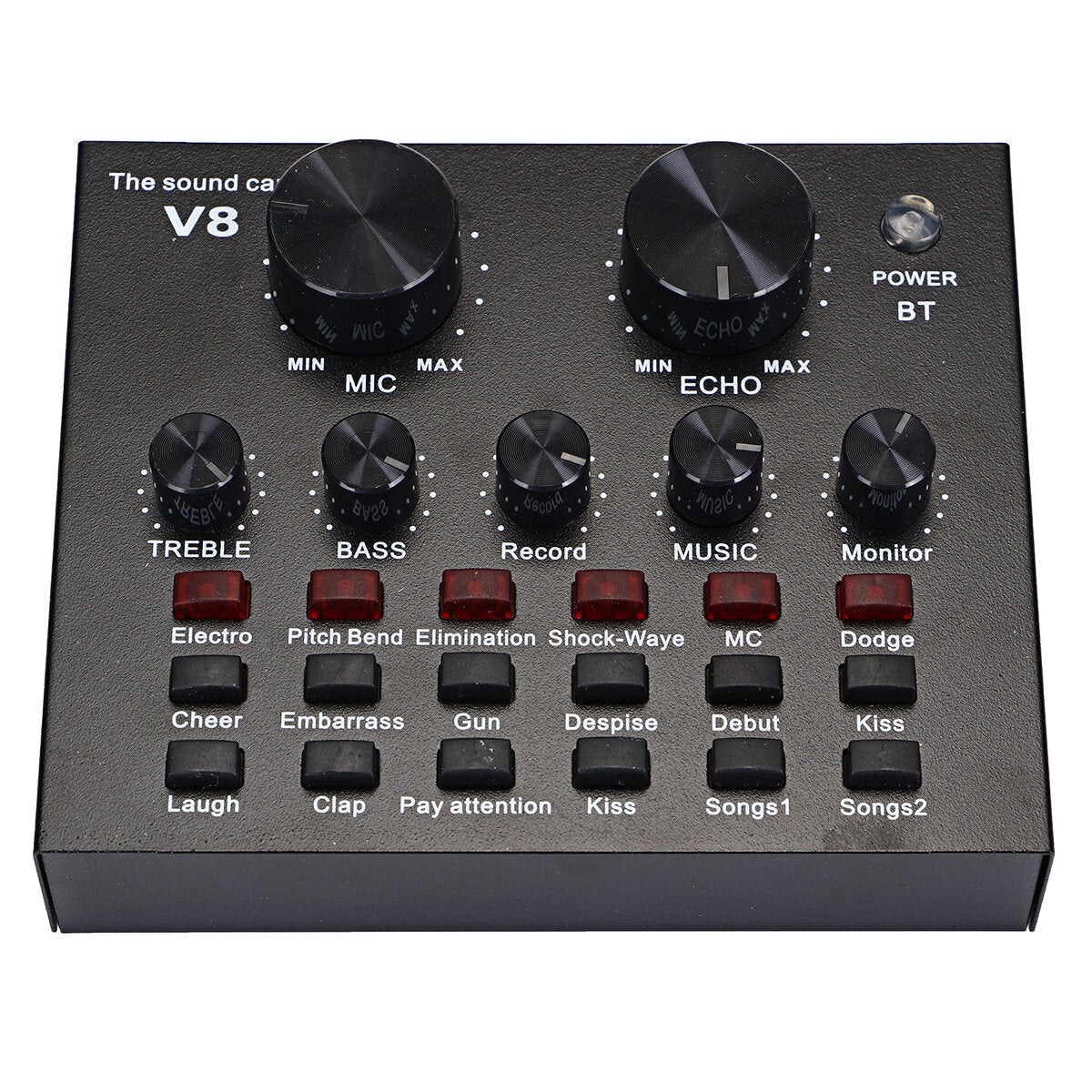 Condenser Microphone V8 Sound Card Kit Muti-functional Bluetooth for Studio Mobile Phone PC Laptop Recording Live Broadcast