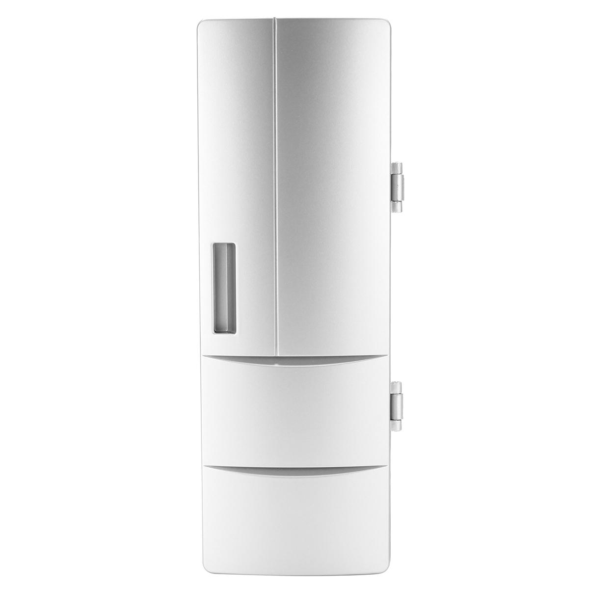 USB Mini Fridge Portable Refrigerator Beverage Drink Can Cooler Warmer Freezer