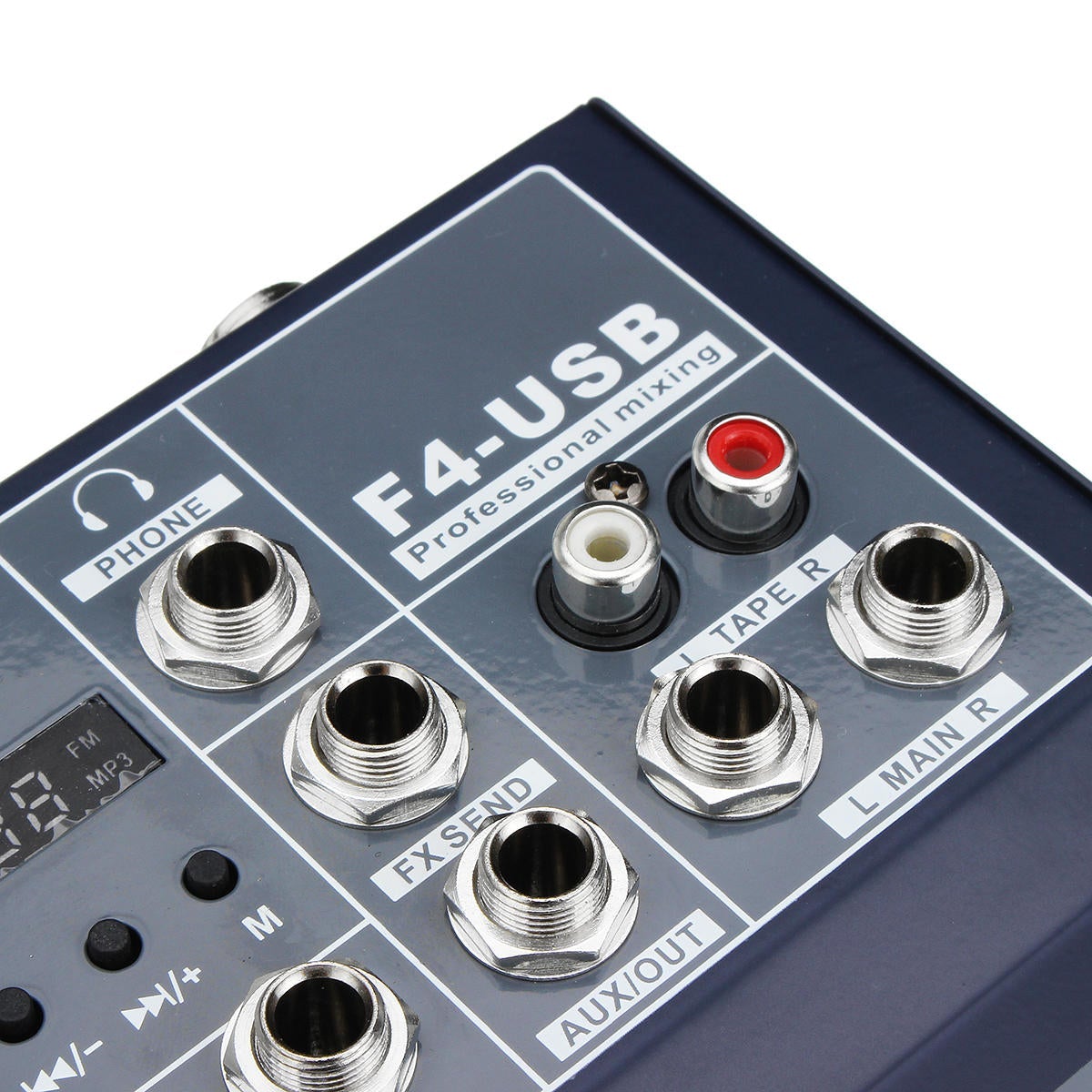 4 Channel USB Bluetooth Audio Mixer with Reverb Effect for Home Karaoke Live Stage Performance