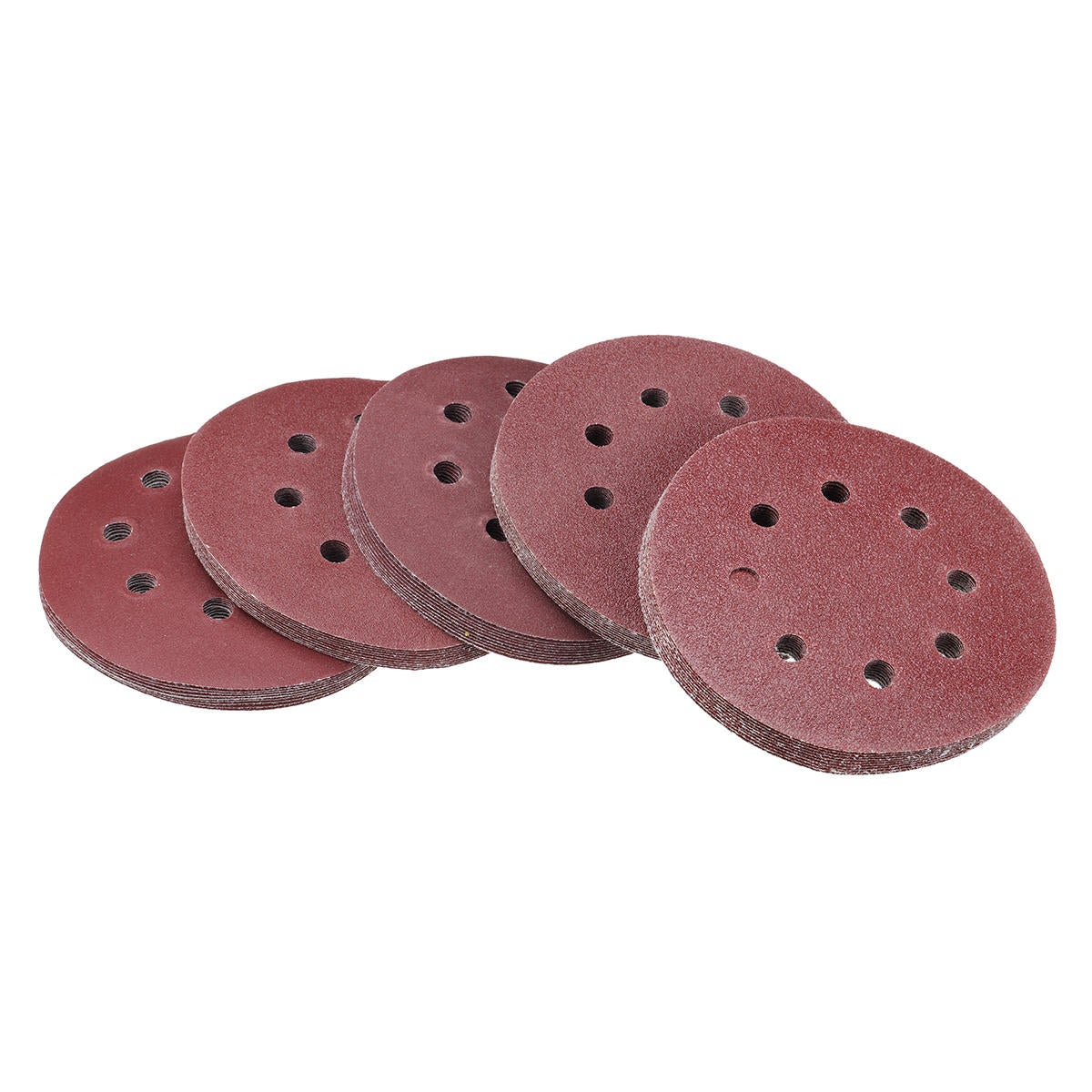 50pcs 125mm 60-240 Grit Sanding Sheet Pad Sandpaper with Attached Air Mill Disc