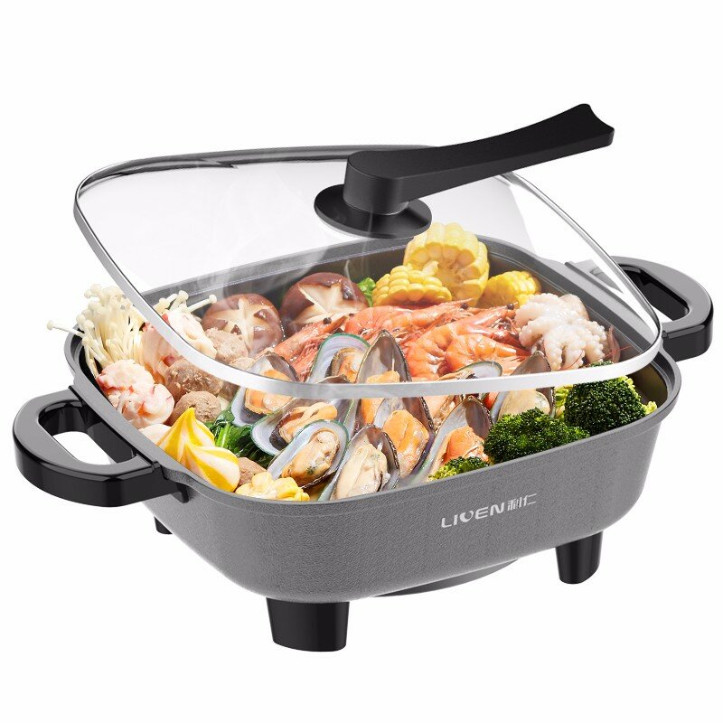 Electric Skillet 5.5L 1800W 5Gear Knob Control Hot Pot Non-Stick Pot from Ecological Chain