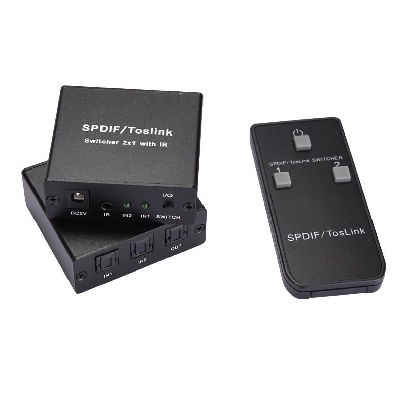 SPDIF/ToslinK Video Switcher 2x1 with IR