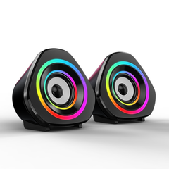 Bluetooth 5.0 Soundbox 2.0 Loudspeaker with RGB Colorful Breathing LED Light Computer Speakers