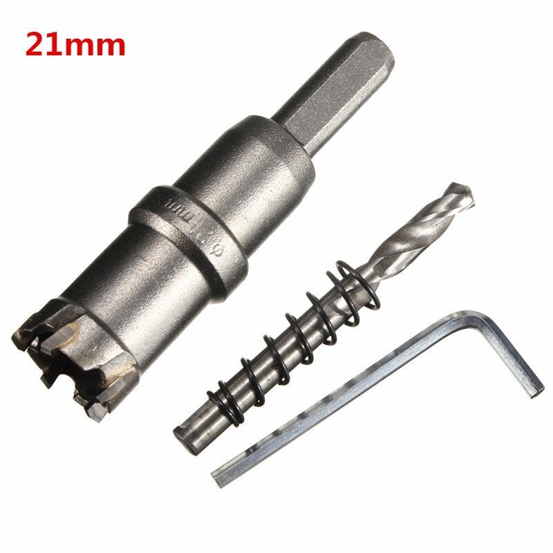15mm - 24mm Carbide Tip Metal Cutter Hole Saw with Wrench/ Twist Drill Bit