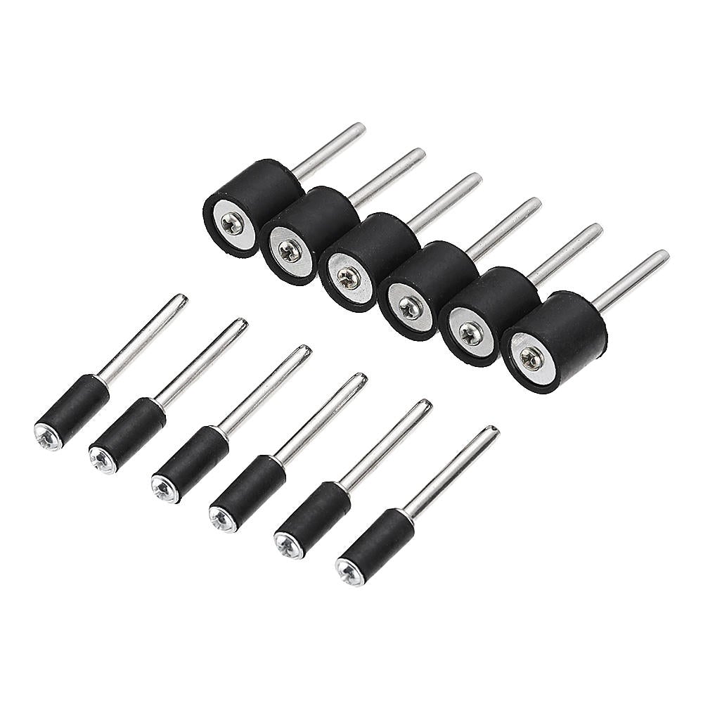 12pcs 1/8 Inch Shank Sanding Drum 12.7mm 6.3mm Rubber Mandrel Mini Drill Dremel Rotary Tool Accessories