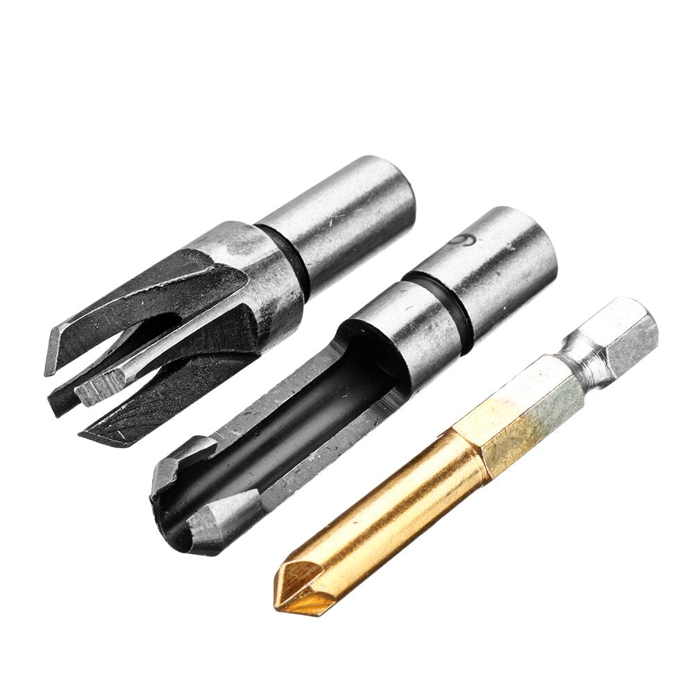 14pcs Chamfer Countersink Drill Bits Wood Plug Cutter Set