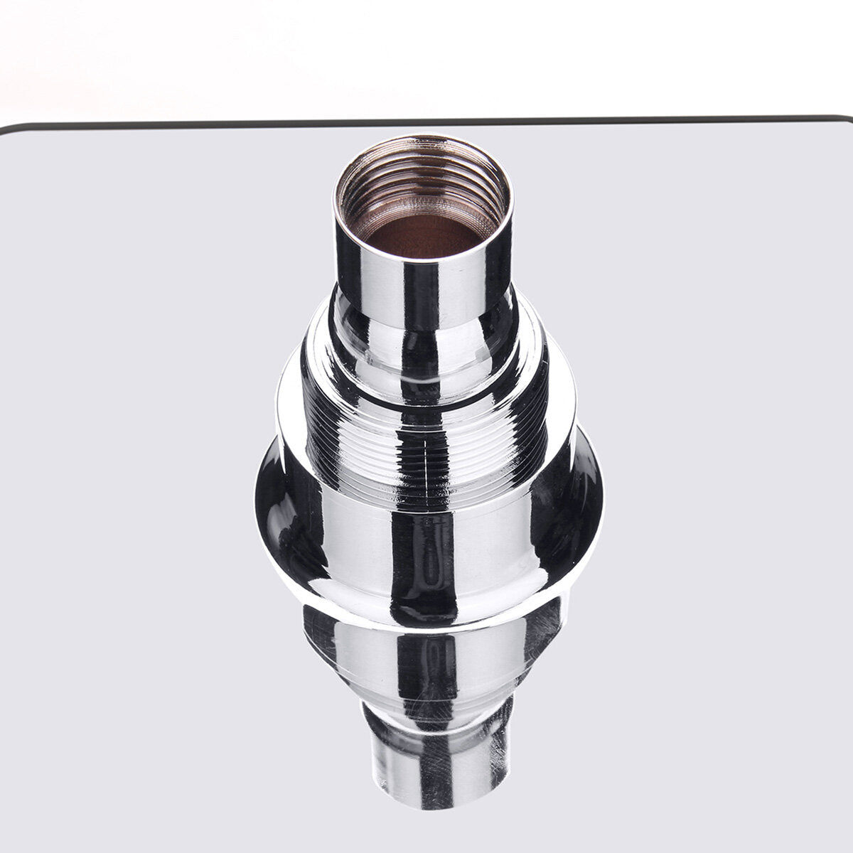 6 Inch ABS Square Showerhead 360 Adjustable Top Spray Water Temperature Controlled 7 Colors LED Auto Changing Shower Head