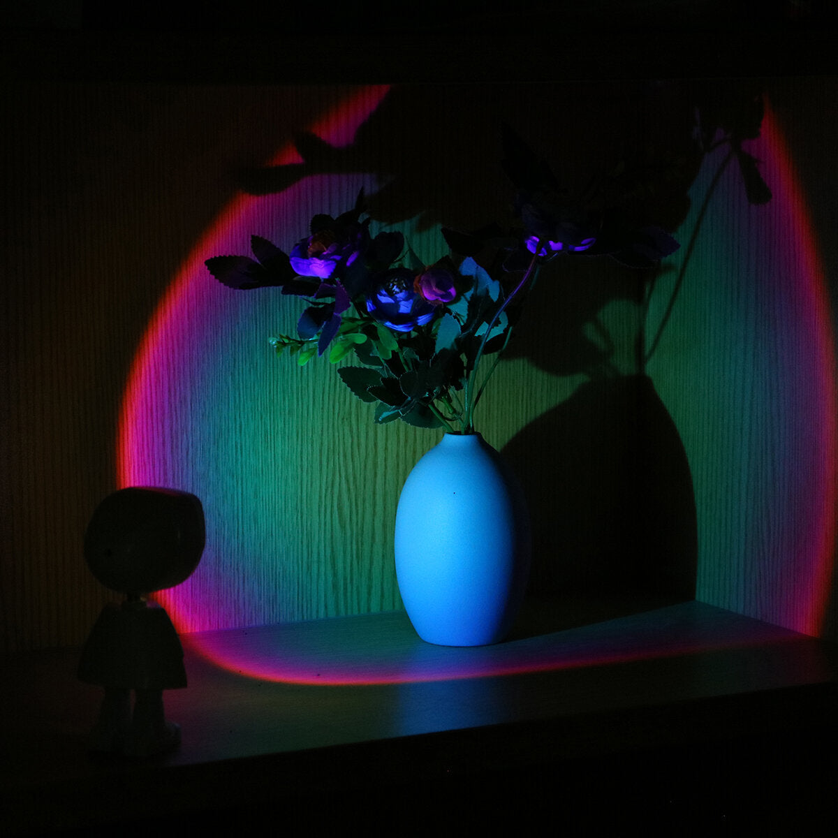 Sun Sunset LED Light Rainbow Projection Desk Lamp Home Decor USB Night Light
