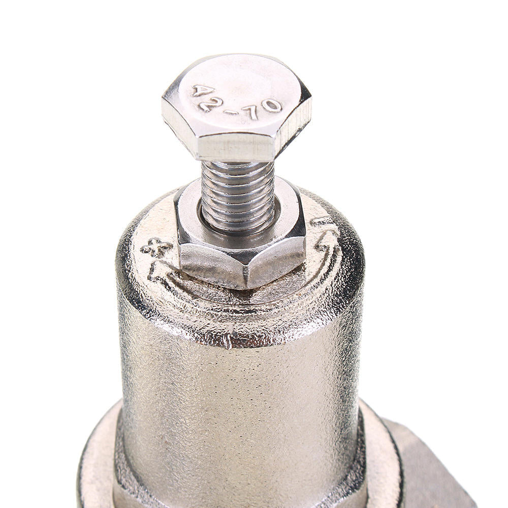 1/2" Brass High Precision Water Pressure Reducing Relief Valve Adjustable Nickel Plating DN15 PN25