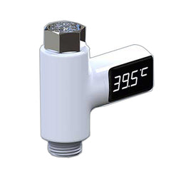 LED Display Home Water Shower Thermometer Flow Self-Generating Electricity Water Temperture Meter Monitor Energy Smart Meter  for Baby Care