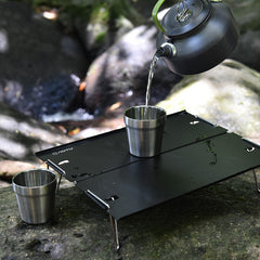 Mini Folding Table Ultra-light Aluminum Detachable Portable Desk for Camping Picnic Beach Cooking with Bag