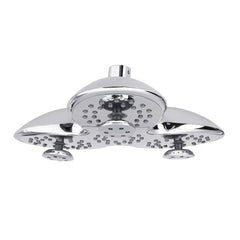 106 Nozzles Angle Adjustable Waterfall Rainfall Shower Heads Chrome Plated Trident Shape Head
