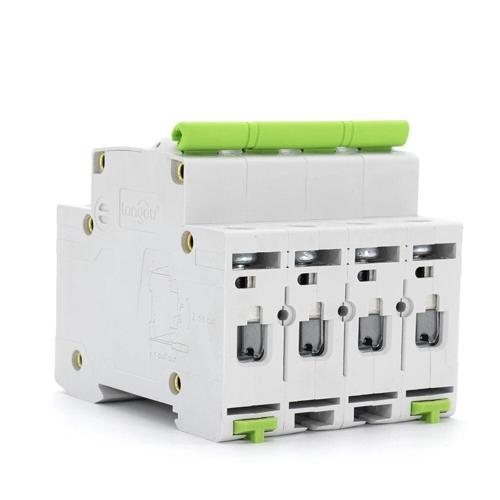 Curve C Miniature Circuit Breaker DC Air Switch Micro-break 4P 6A-63A MCB AC 240V/400V