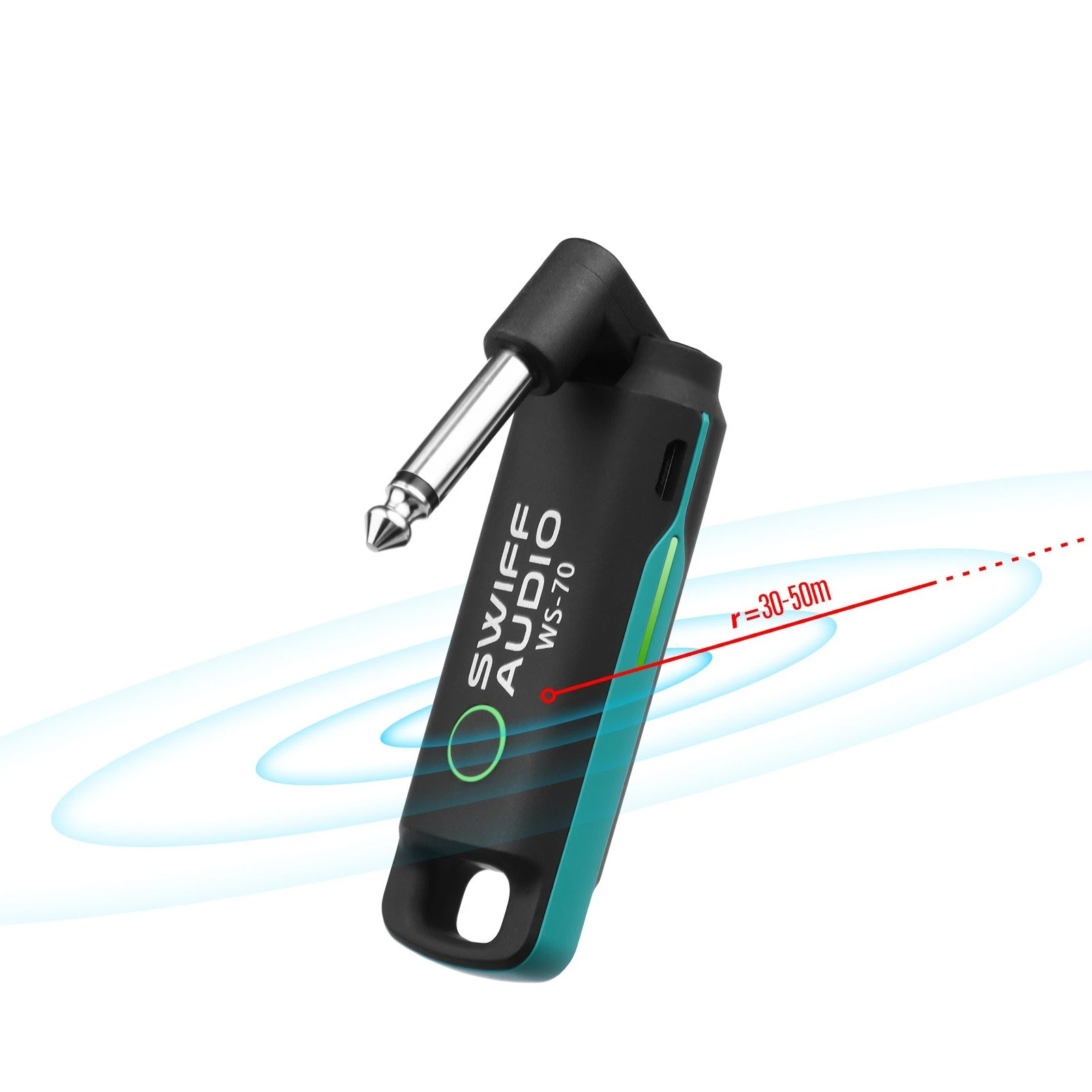 UHF Guitar Transmitter Receiver Set Mini Digital Wireless System Multifunctional for Electric Bass