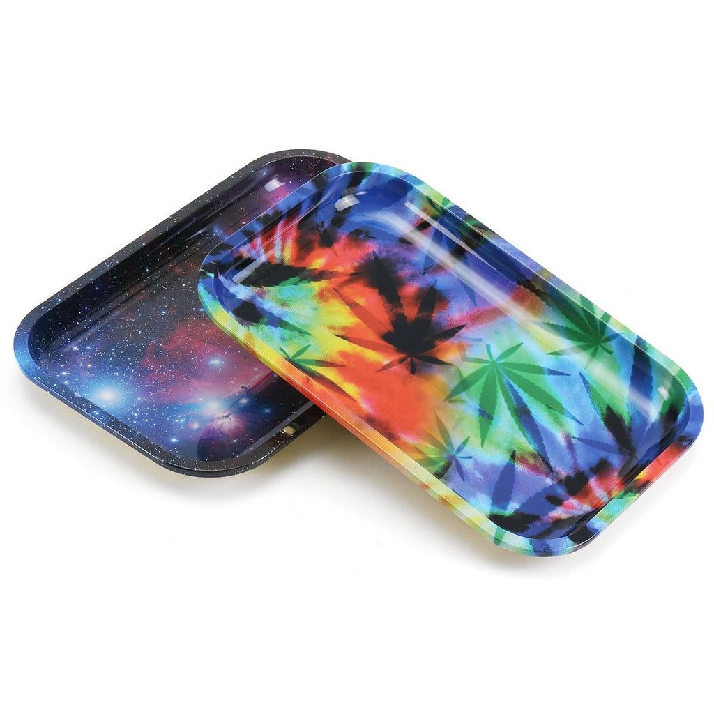 280x180mm Mini Cool Rolling Tray Metal Smoking Holder Plate Metal Sheet