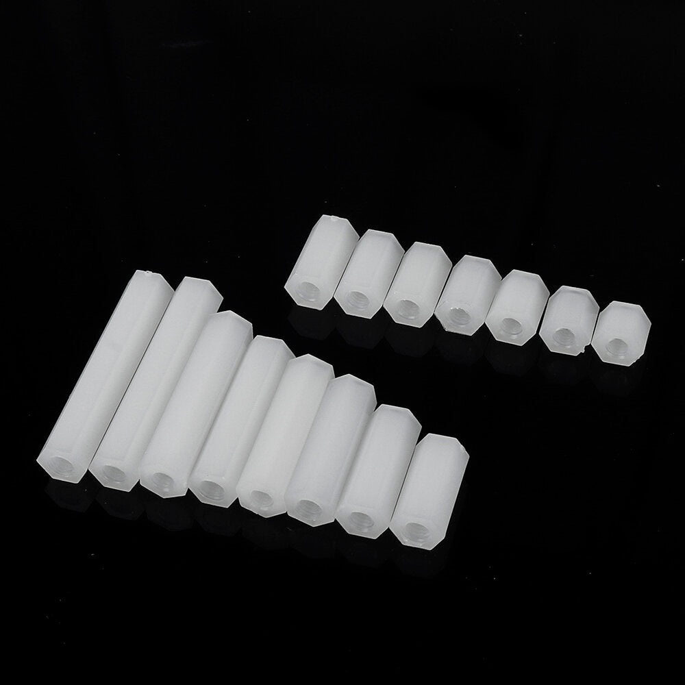 M3NH14 140Pcs M3 Nylon Standoff White Female to Female PCB Column Spacer Set