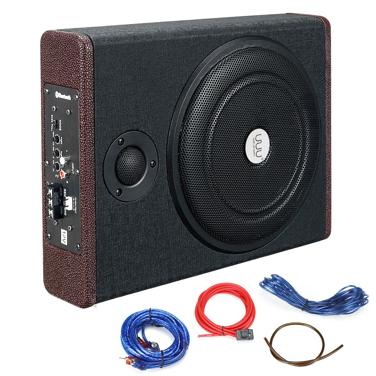 Ultra-thin Car Seat Subwoofer Car Active Subwoofer Audio Speaker Amplifier 10 Inches