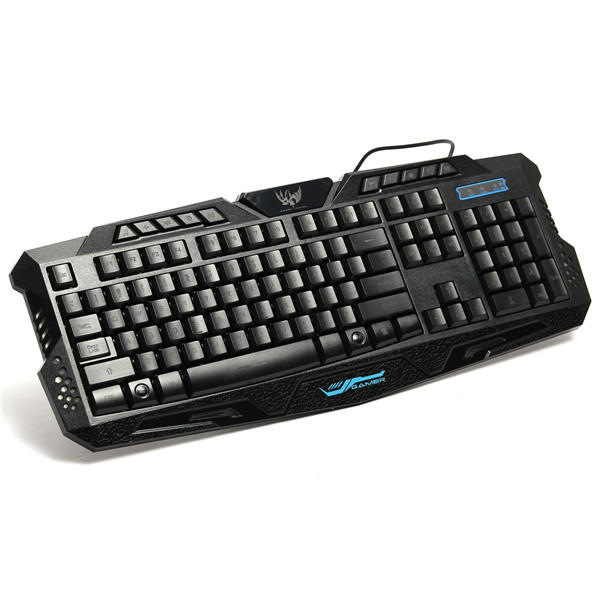 USB 3 Colors LED Backlit Wired Gaming Keyboard