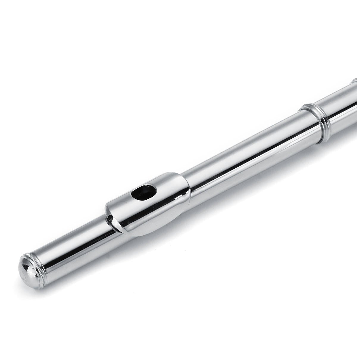 16 Holes C Key Colored Flute Nickel Plated Silver Tube Woodwind Instrument with Box