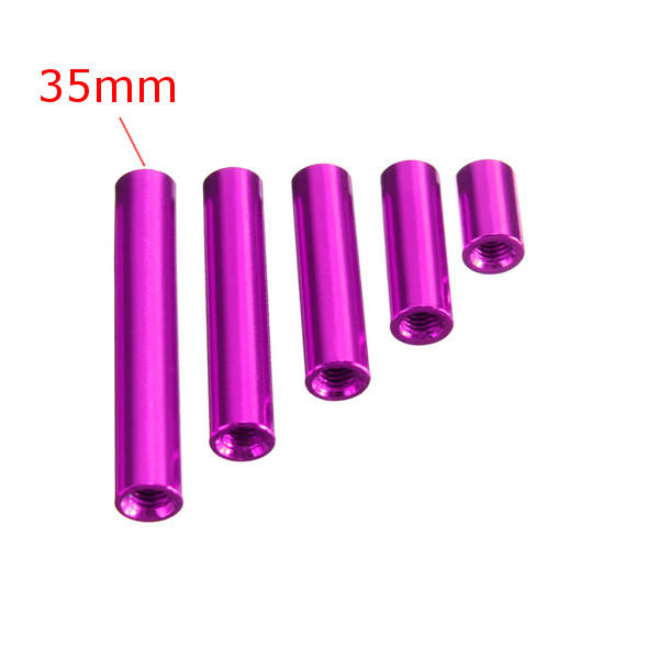 M3 Aluminum Alloy Standoff Studs 10-35mm Purple Round PCB Board Standoffs 10pcs