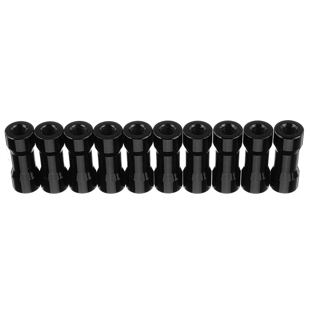 M3AS10 10Pcs M3 10mm Aluminum Alloy Standoff Spacer Round Column MultiColor Smooth Surface