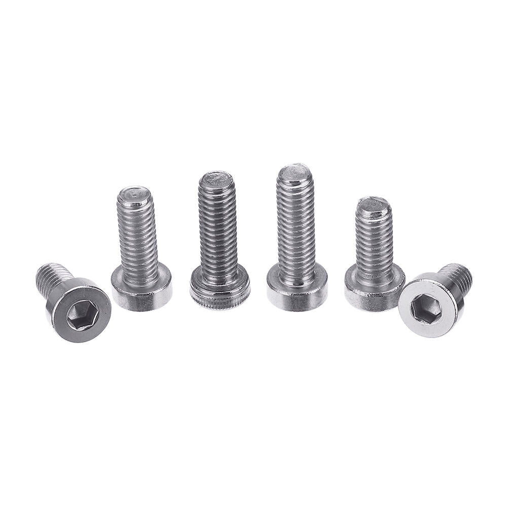 90Pcs M6 Hex Socket Thin Cap Head Low P rofile 304 Stainless Steel Screw Bolts Set 10-20mm