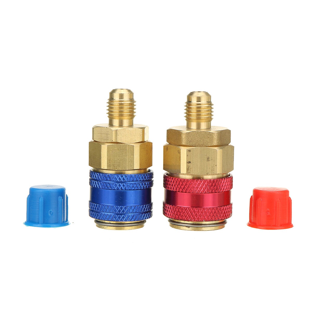 2pcs R134A Quick Coupler Connector Adapter Auto A/C Manifold Gauge Low/High HVAC