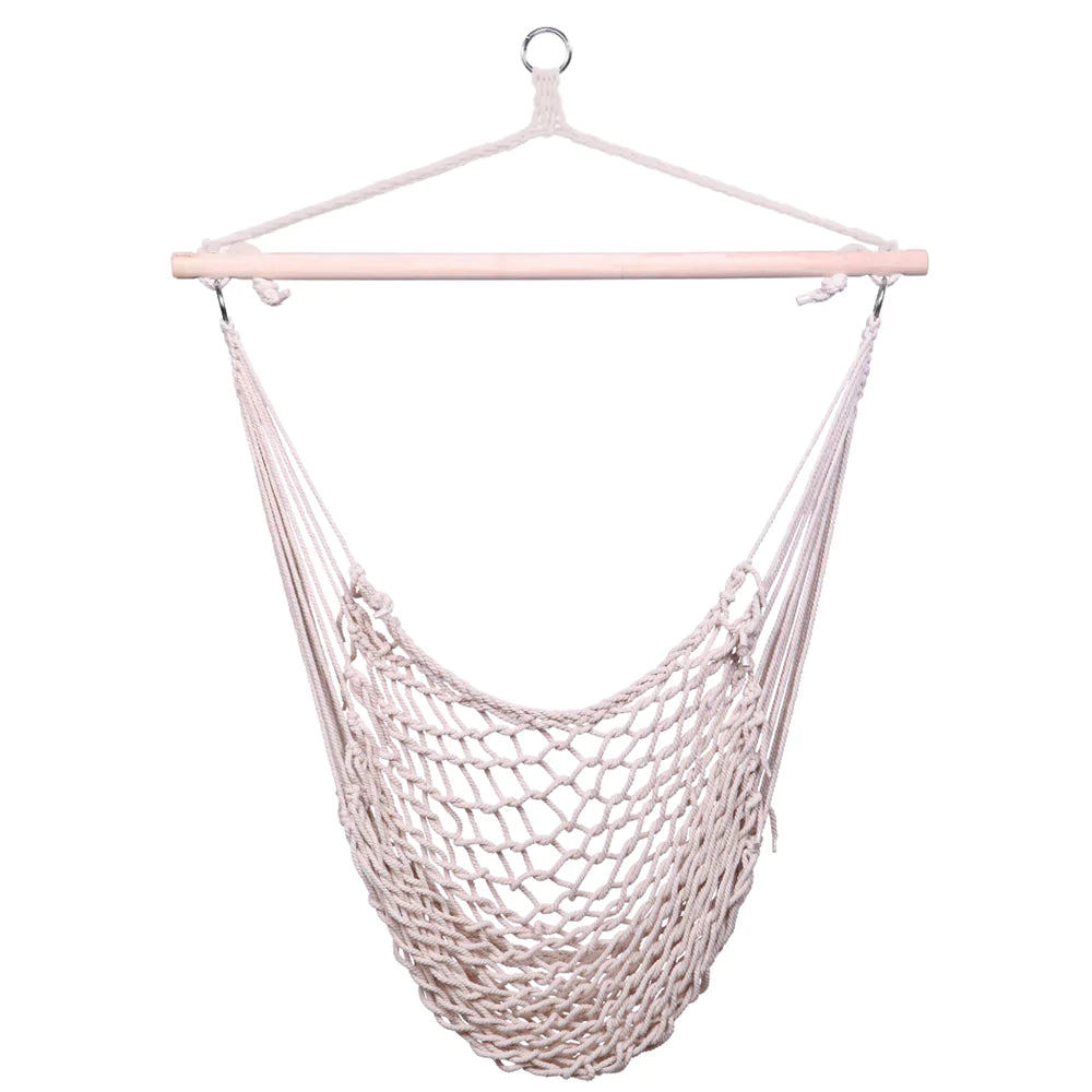 Cotton Hammock Bed Hanging Chair Beach Swing Chair Outdoor Home Garden Max Load 120kg