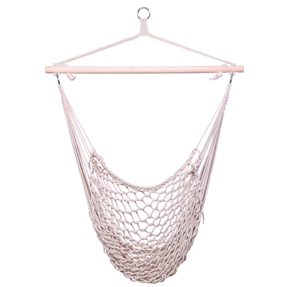 Cotton Hammock Bed Hanging Chair Beach Swing Chair Outdoor Home Garden Max Load 120kg