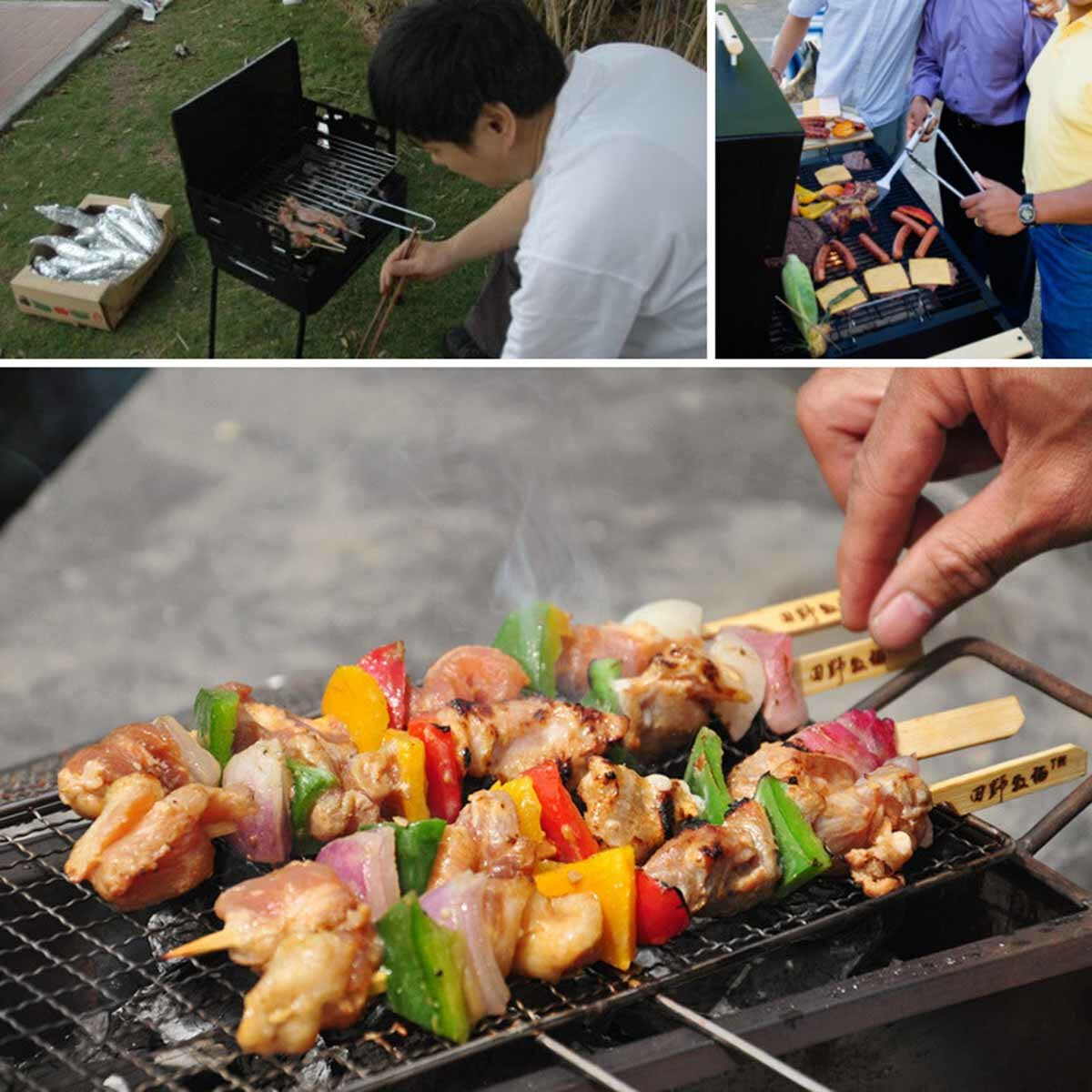17.32x10.24x8.66inch BBQ Grill Charcoal Folding Cooking Stove Barbecue Accessories Camping Picnic Travel