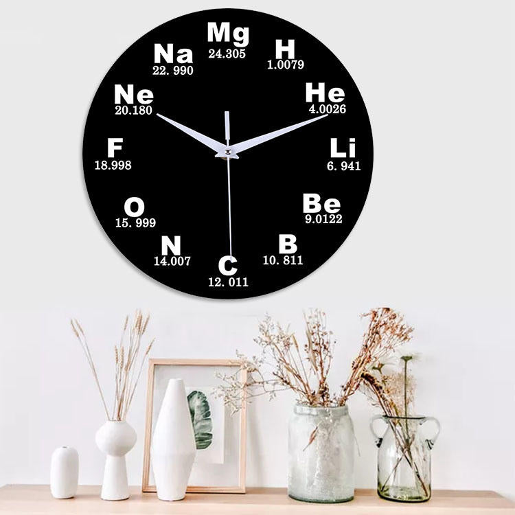 Creative Chemical Element Table Wall Clock 3D Wall Clock For Home Office Decorations