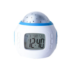 Night Light Projector LED Lamp Bedroom Digital Alarm Clock With Music for Kids