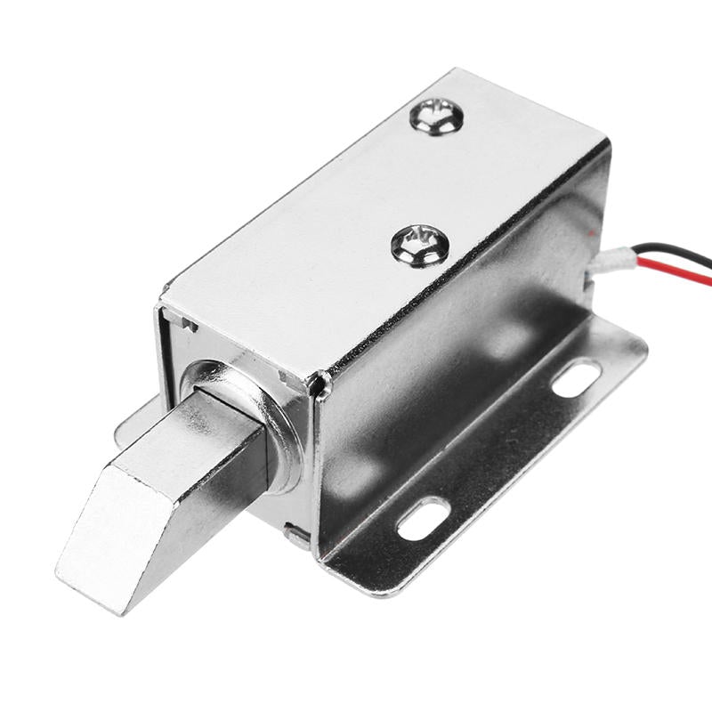 24V DC Electric Lock Assembly Solenoid Long Locking Tongue Cabinet Drawer Door