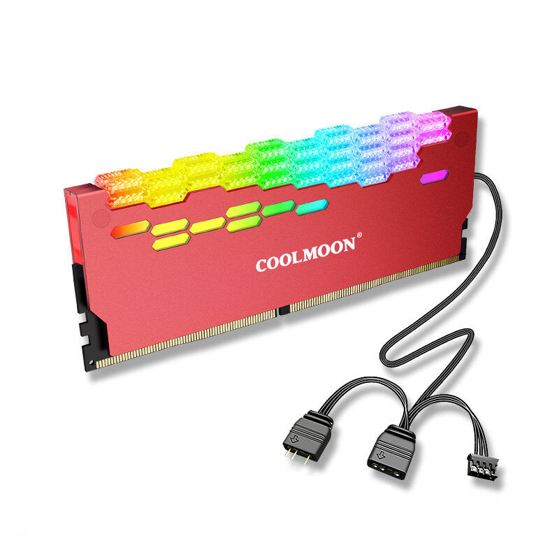 5V LED ARGB 2x3 Pin 1x4 Pin Memory Heat Sink Aluminum Alloy Ram Cooler for Desktop PC Computer