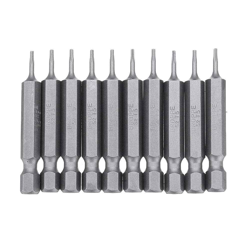 10Pcs Magnetic Torx Screwdriver Bits T5/T6/T7/T8/T9/T10/T15/T20/T25/T27/T30/T40 1/4 Inch Hex Shank Screwdriver Set for Bosch