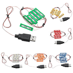 Universal DIY LED Light Brick Kit Toys USB Port Blocks Accessories Decor