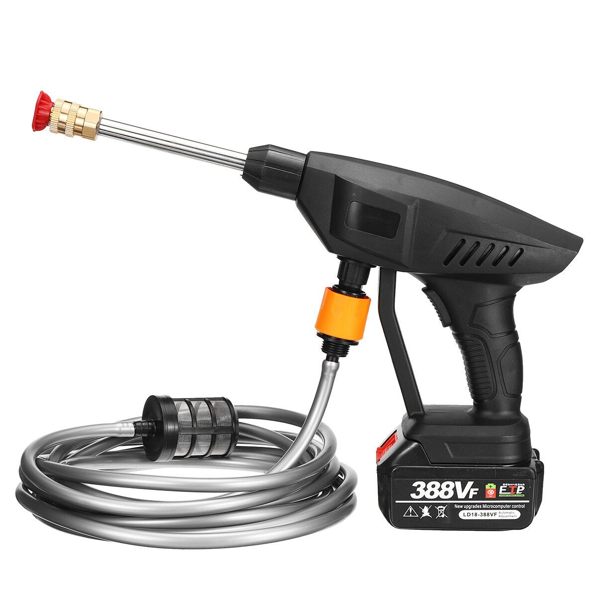 388VF High-pressure Water Pump Car Waher Guns Portable Cordless Electric Sprayer Cleaner Tools