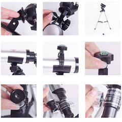 18X/60X Magnifications 50mm Astronomical Telescope Monocular Space Observation For Beginner Kids Gift See Star with 58/110cm Tripod