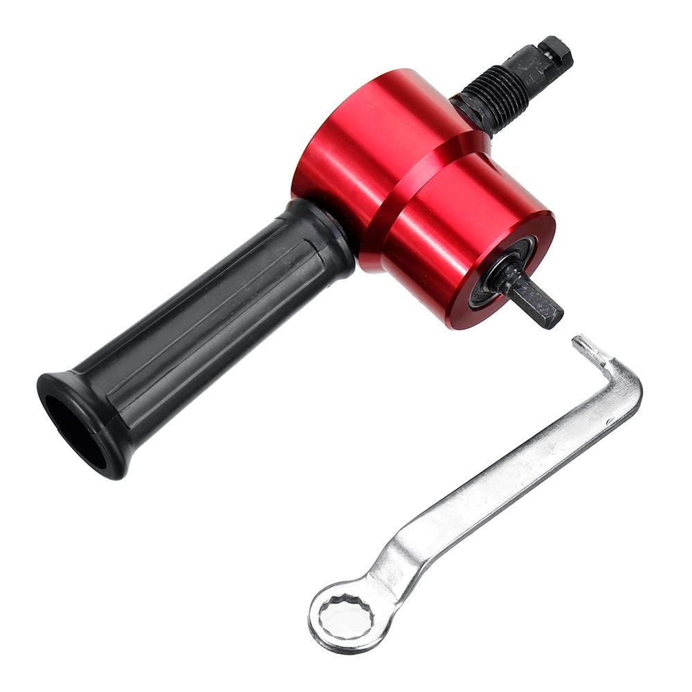 Red Double Head Sheet Metal Nibbler Cutter Drill Attachment Metal Sheet Cutter for Electric Drill