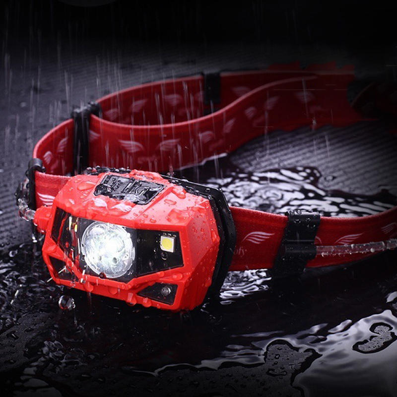 180 Lumens Outdoor Cycling LED Headlamp 360 Degree Light Beam IPX4 Warning Light