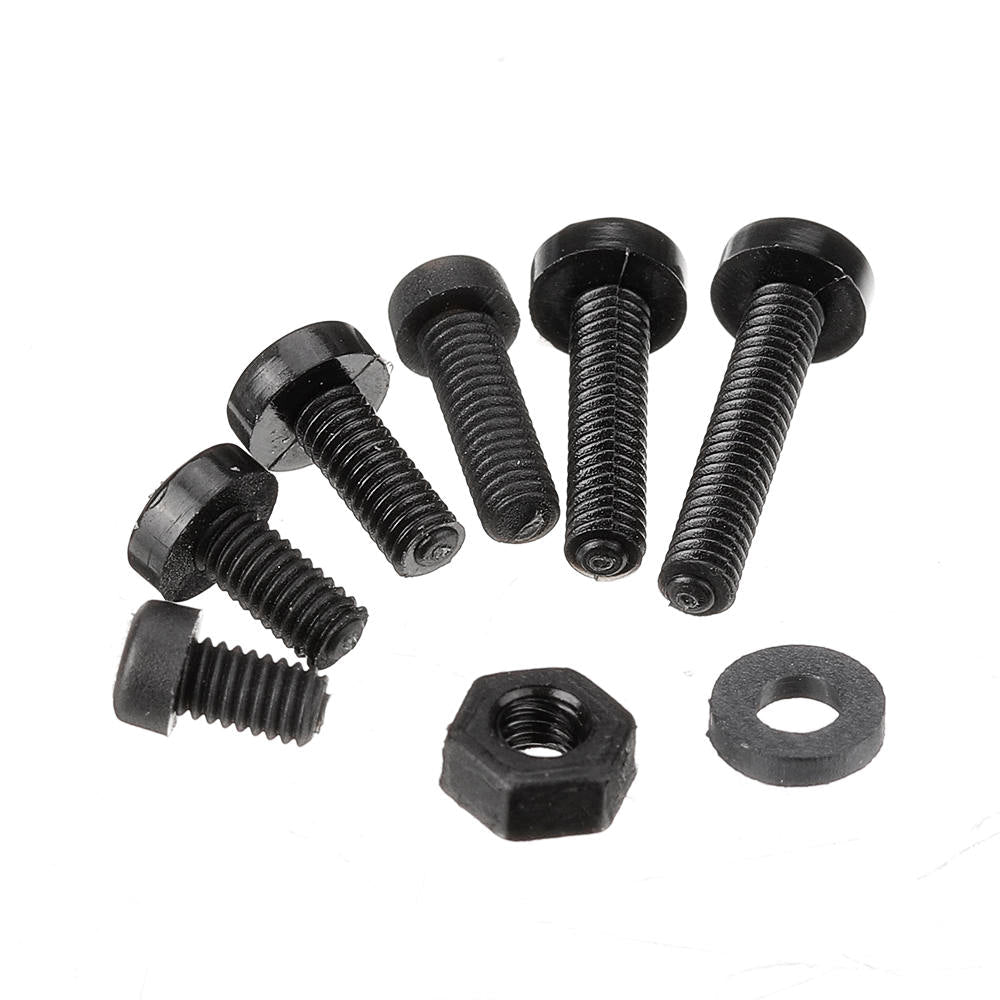 500Pcs M2.5 Nylon Screw Bolt Black Round Cross Screw Hex Nut Spacer Nylon PCB Assortment
