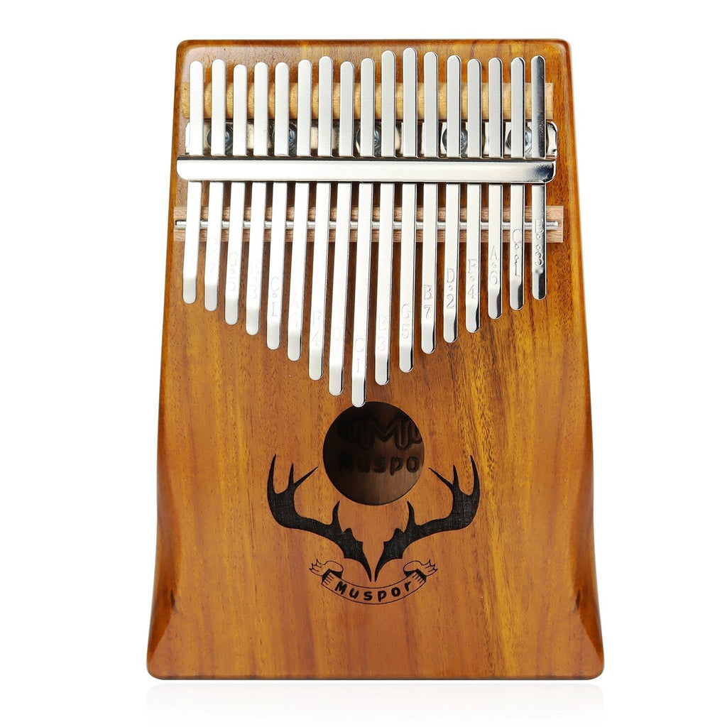 17 Key Kalimba Acacia Wood Reindeer Horn Thumb Piano with Performance Protection Bag for Beginner